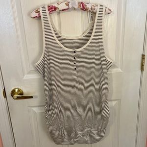 Old Navy Black and White Maternity Tank Top XXL New NWT